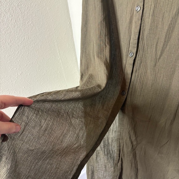 For Cynthia Green Long Sleeve V-Neck Swim Cover Size Medium - Picture 4 of 6